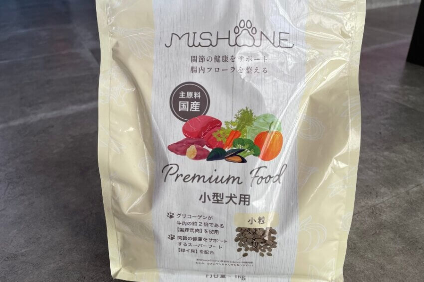 MISHONEプレミアムドッグフード小型犬用のパッケージ写真